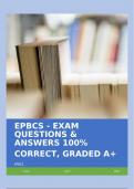 EPBCS - EXAM QUESTIONS & ANSWERS 100% CORRECT, GRADED A+