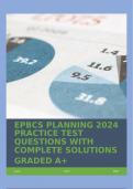 EPBCS PLANNING 2024 PRACTICE TEST QUESTIONS WITH COMPLETE SOLUTIONS GRADED A+.