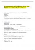 Straighterline Microbiology Midterm Review Exam 2024 Questions With 100- Correct Answers.