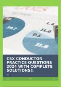 CSX CONDUCTOR PRACTICE QUESTIONS 2024 WITH COMPLETE SOLUTIONS!!