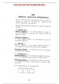 Class notes EDC/ Bipolar Junction transistor / Power Amplifier