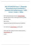 NSG 550 (NSG550) Exam 1 | Diagnostic Reasoning for Nurse Practitioners | Questions and Verified Answers | 100% Correct | Grade A - Wilkes