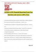 GFEBS L413E Financial Reporting Exam Prep Questions and Answers (100% Pass)