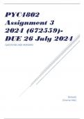 PYC4802 Assignment 3 2024 (672559)- DUE 26 July 2024