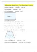 Mathnasium - Math Literary Test: Questions & Answers 