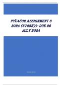 PYC4802 Assignment 3 2024 (672559)- DUE 26 July 2024