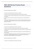 FINC 200 Review Practice Exam Questions.