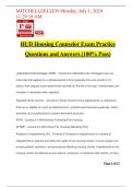 HUD Housing Counselor Exam Practice Questions and Answers (100% Pass)