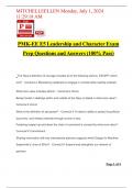 PMK-EE E5 Leadership and Character Exam Prep Questions and Answers (100% Pass)