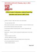 CWEA Grade I Laboratory Analyst Exam Prep Questions and Answers (100% Pass