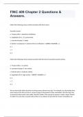 FINC 409 Chapter 2 Questions & Answers.