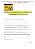 Esthetician Pennsylvania State Laws Exam Practice Questions and Answers (100% Pass)