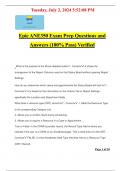 Epic ANE350 Exam Prep Questions and Answers (100% Pass) Verified