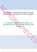 Test Bank - Microbiology: An Introduction Plus Mastering Microbiology , 13th Edition (Tortora, 2018), Chapter 1-28 | All Chapters  COMPLETE