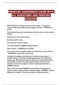 KNEWTON ASSESSMENT EXAM WITH ALL QUESTIONS AND VERIFIED ANSWERS