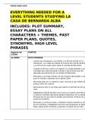 DETAILED NOTES BUNDLE ON LA CASA DE BERNARDA ALBA & VOLVER