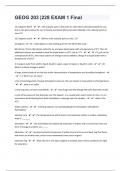 GEOG 203 |228 EXAM 1 Final Questions 100% Correct Answers