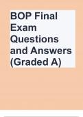 BOP Final Exam Questions and Answers (Graded A)