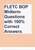 FLETC BOP Midterm Questions with 100% Correct Answers 