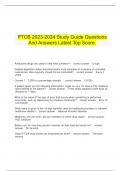  PTCB 2023-2024 Study Guide Questions And Answers Latest Top Score.