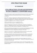 CPA PRACTICE EXAM QUESTIONS WITH CORRECT ANSWERS 2024.