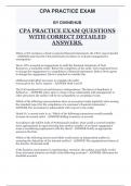 CPA PRACTICE EXAM QUESTIONS WITH CORRECT DETAILED ANSWERS.