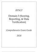 RPSGT Domain 3 (Scoring, Reporting ,& Data Verification) Comprehensive Exam Guide 2024.