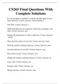 CS265 Final Questions With Complete Solutions