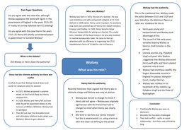 Henry VIII & Wolsey - Role, Impact and Downfall