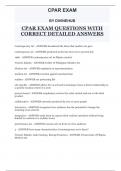 CPAR EXAM QUESTIONS WITH CORRECT DETAILED ANSWERS