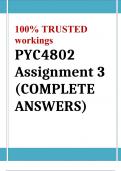 PYC4802 Assignment 3 (COMPLETE ANSWERS) 2024 (672559)- DUE 26 July 2024 ; 100% TRUSTED workings, explanations and solutions