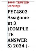 PYC4802 Assignment 3 (COMPLETE ANSWERS) 2024 (672559)- DUE 26 July 2024   •	Course •	Psychopathology (PYC4802) •	Institution •	University Of South Africa (Unisa) •	Book •	Psychopathologie PYC4802 Assignment 3 (COMPLETE ANSWERS) 2024 (672559)- DUE 26 July 