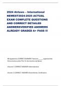 2024 Airlaws – International NEWEST 2024-2025 ACTUAL EXAM COMPLETE QUESTIONS AND CORRECT DETAILED ANSWERS VERIFIED ANSWERS ALREADY GRADED A+ PASS !!!