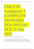 CMG3701 Assignment 3 (COMPLETE ANSWERS) 2024 (891516) - DUE 31 July 2024