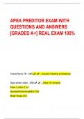 APEA PREDITOR EXAM WITH  QUESTIONS AND ANSWERS  [GRADED A+] REAL EXAM 100%