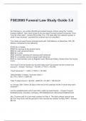 FSE2080 Funeral Law Study Guide 3.4 with complete solutions