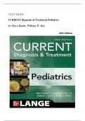 Test Banks For CURRENT Diagnosis & Treatment Pediatrics 26th Edition by Maya Bunik