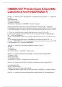 NBSTSA CST Practice Exam A Complete Questions & Answers(GRADED A)