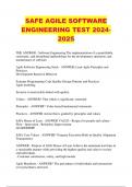 SAFE AGILE SOFTWARE ENGINEERING TEST 2024-2025