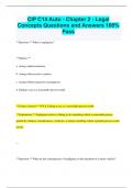 CIP C14 Auto - Chapter 2 - Legal Concepts Questions and Answers 100%  Pass