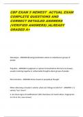 CBP EXAM 5 NEWEST ACTUAL EXAM COMPLETE QUESTIONS AND CORRECT DETAILED ANSWERS (VERIFIED ANSWERS) |ALREADY GRADED A+