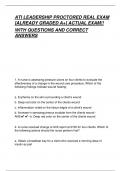 ATI LEADERSHIP PROCTORED REAL EXAM  [ALREADY GRADED A+] ACTUAL EXAM!! WITH QUESTIONS AND CORRECT  ANSWERS 