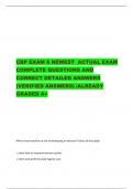 CBP EXAM 6 NEWEST ACTUAL EXAM COMPLETE QUESTIONS AND CORRECT DETAILED ANSWERS (VERIFIED ANSWERS) |ALREADY GRADED A+