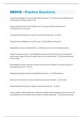 NBDHE - Practice Questions + Answers Graded A+