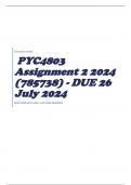 PYC4803 Assignment 2 2024 (785738) - DUE 26 July 2024