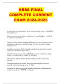 HBSS FINAL COMPLETE CURRENT EXAM 2024-2025