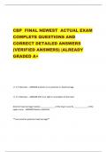 CBP FINAL NEWEST ACTUAL EXAM COMPLETE QUESTIONS AND CORRECT DETAILED ANSWERS (VERIFIED ANSWERS) |ALREADY GRADED A+