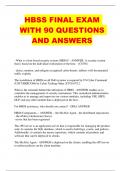 HBSS FINAL EXAM WITH 90 QUESTIONS AND ANSWERS