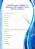 bch 3025 exam 1 modules 1-5 Questibch 3025 exam 1 modules 1-5 Questions with Complete Correct Answers | Grade A+ons with Complete Correct Answers | Grade A+