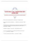 TLETA Week 1|ALL QUESTIONS SET|EXAM 2024|WITH ACCURATE ANSWERS